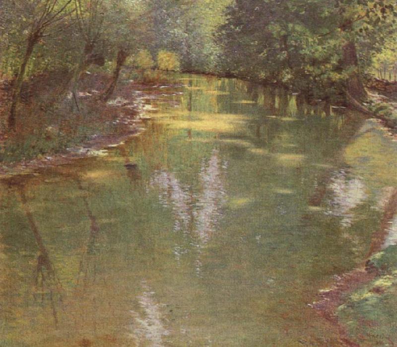 Antonin Hudecek A Stream in Sunshine oil painting image